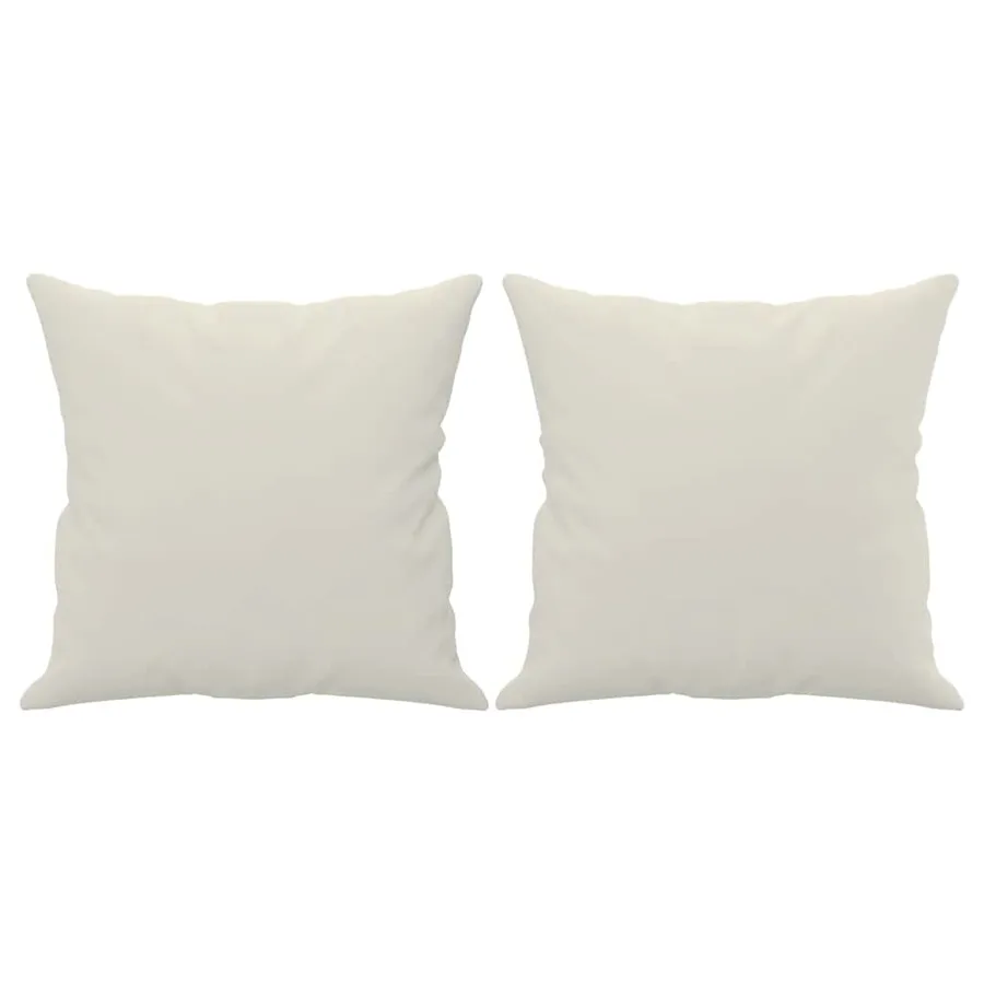 Coussins décoratifs lot de 2 Crème 40x40 cm Velours - 2