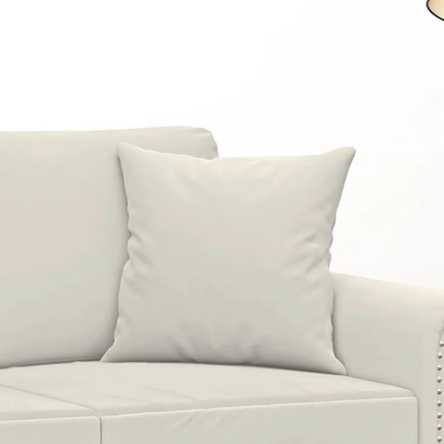 Coussins décoratifs lot de 2 Crème 40x40 cm Velours - 5