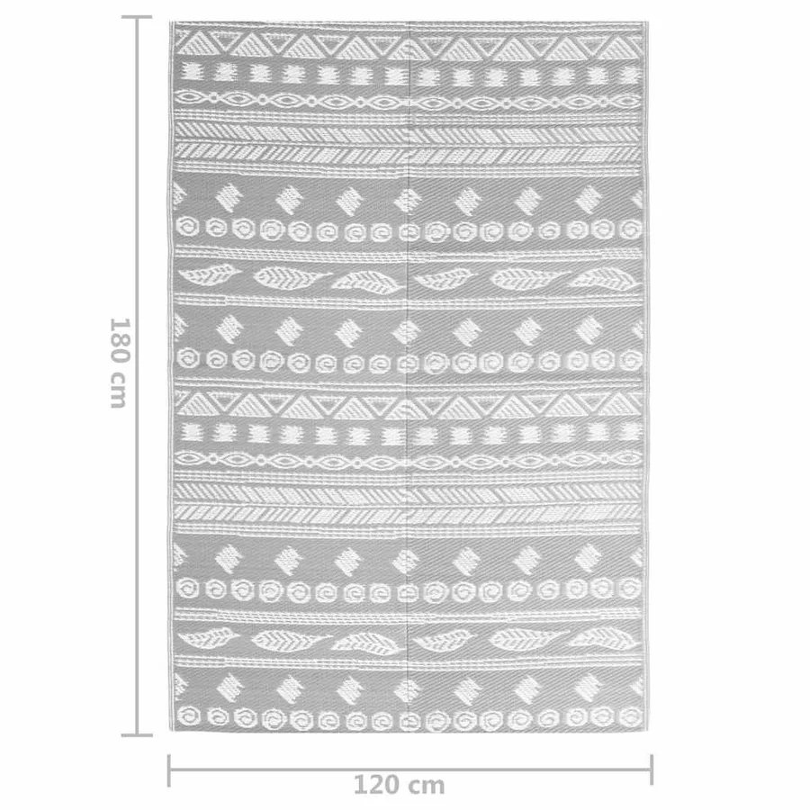 Tapis d'extérieur ARAKIL Gris 120x180 cm PP - 7