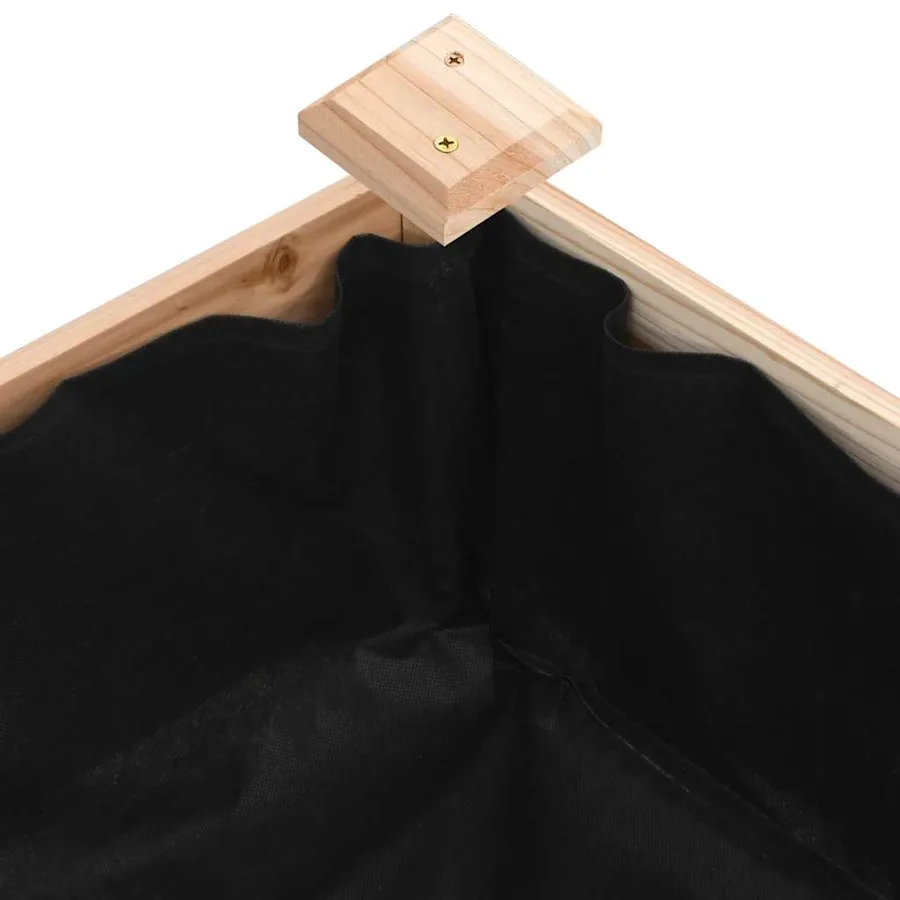 Lit surélevé de jardin doublure 120x120x25 cm bois massif sapin - 6