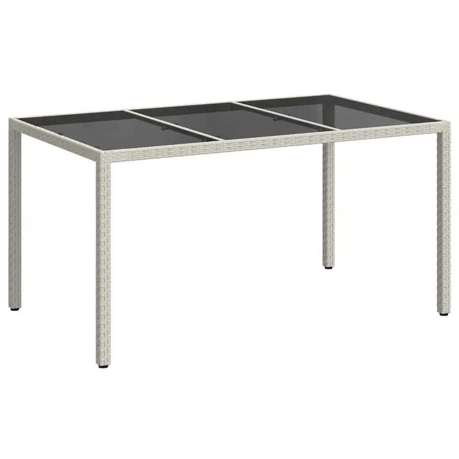 Table de Jardin Blanc 150 x 90 x 75 cm polyrotin - 2
