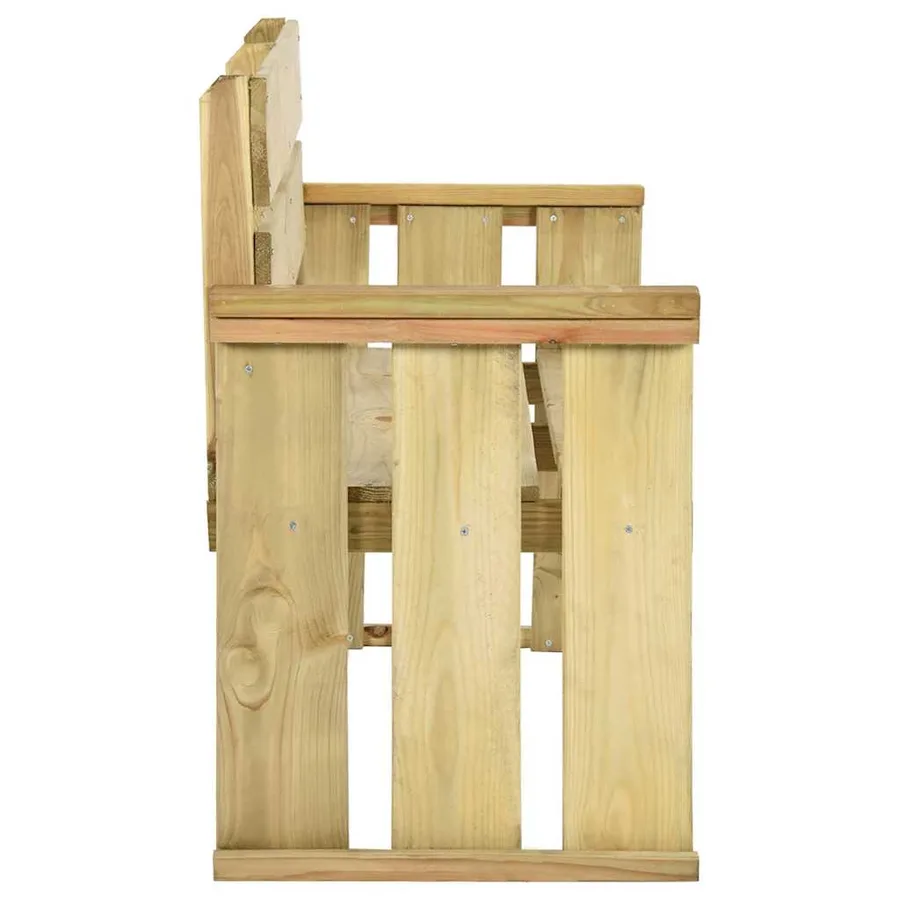 Banc de jardin 121 cm bois de pin imprégné - 3
