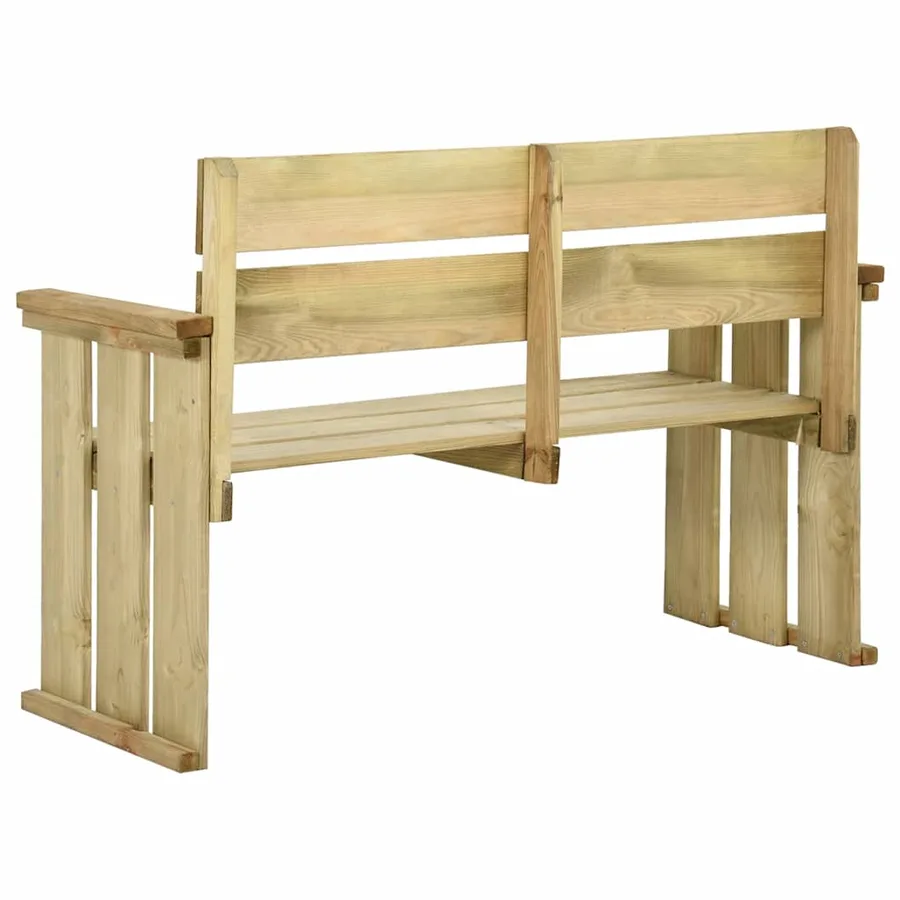 Banc de jardin 121 cm bois de pin imprégné - 4