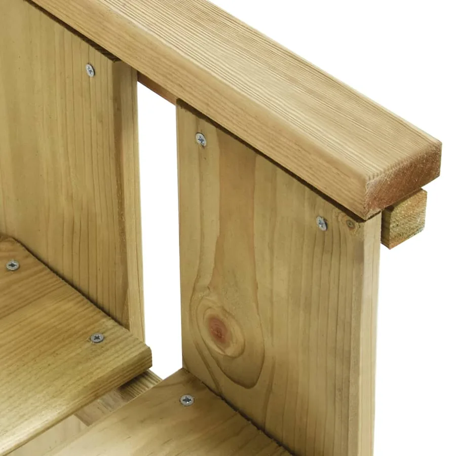 Banc de jardin 121 cm bois de pin imprégné - 6