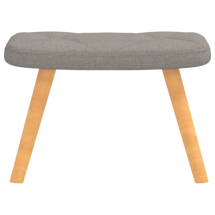 Chaise de relaxation avec tabouret Taupe Tissu - 7