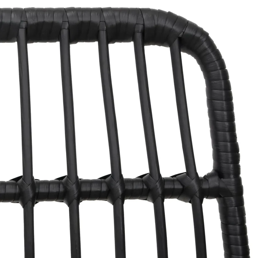 Chaises de jardin lot de 2 Noir 48x62x84 cm Résine tressée - 7