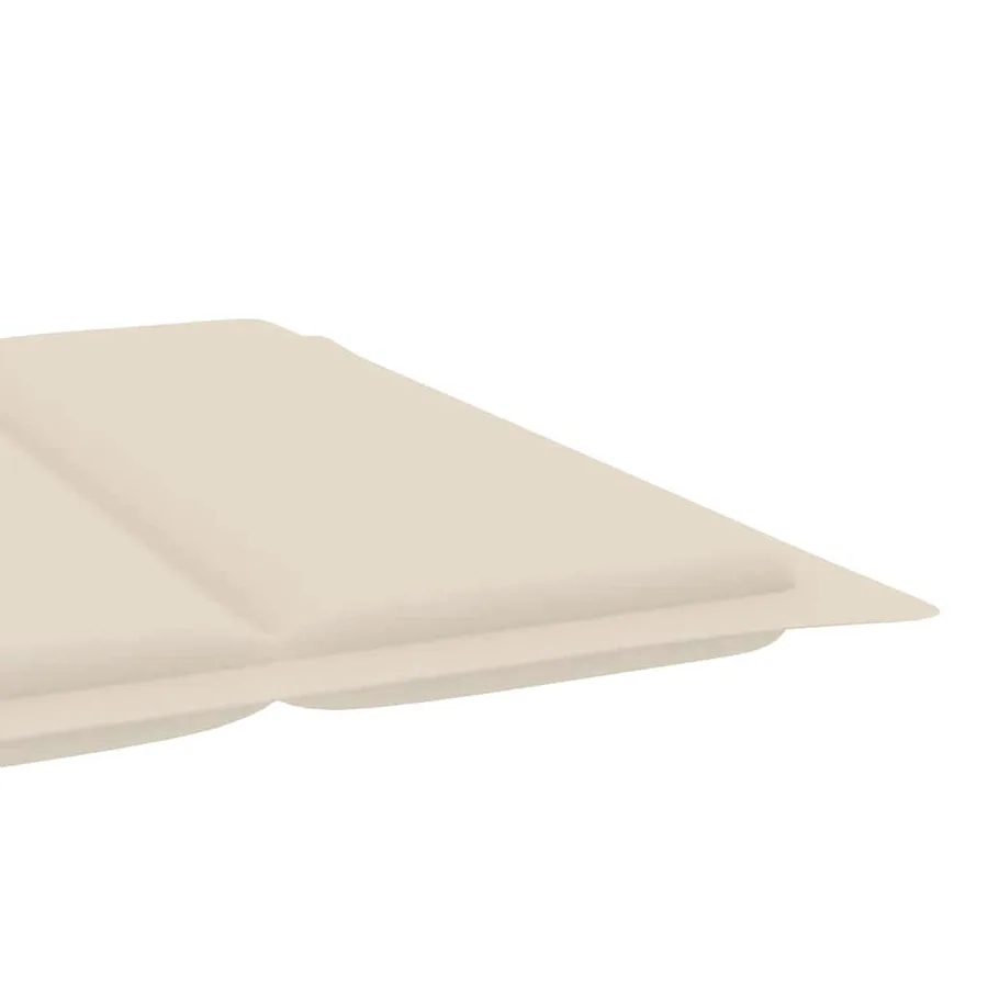 Chaise longue de jardin avec coussin Bois d'acacia solide - 8