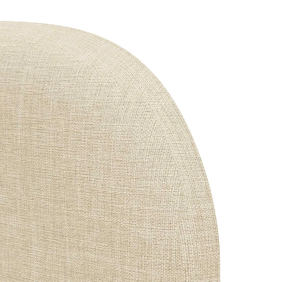 Oreille de tête de lit Crème 40 x 23 x 6 cm tissu - 9