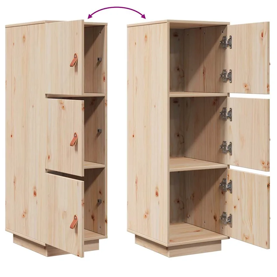 Buffet haut 34x40x108,5 cm Bois massif de pin - 9