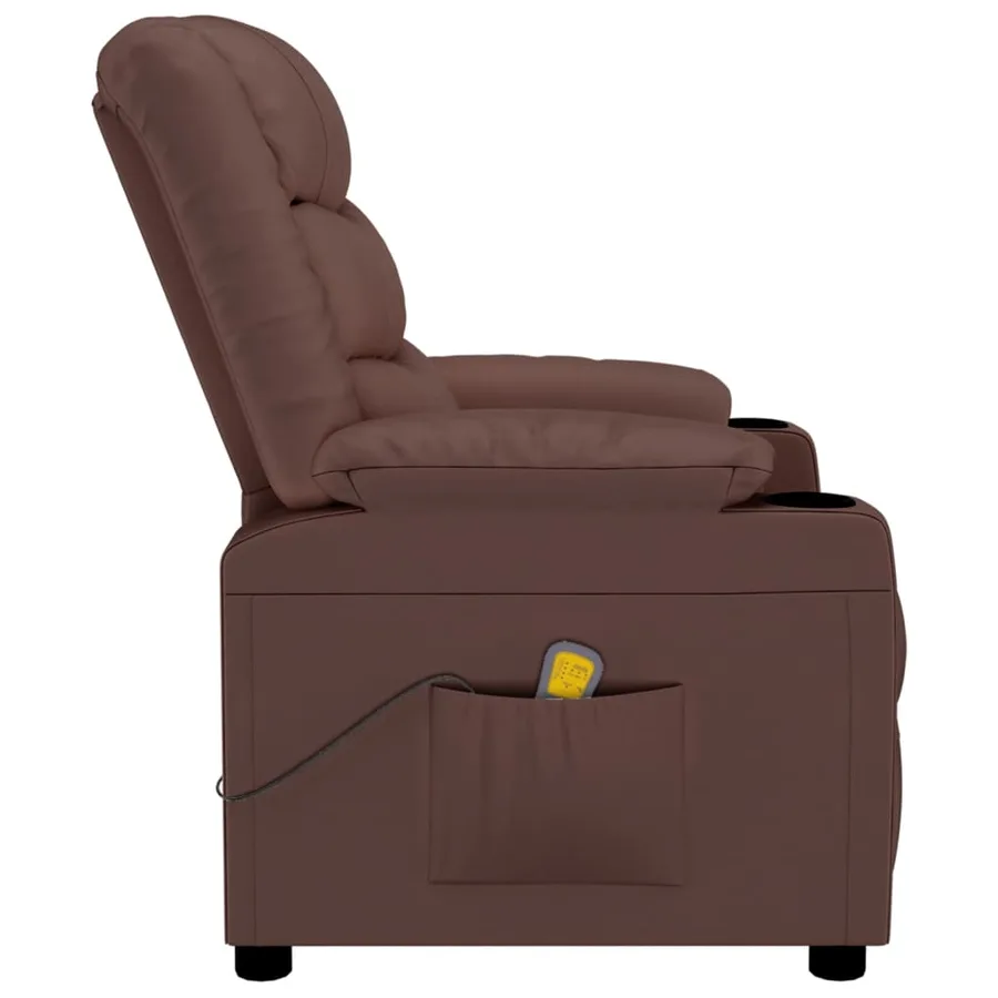 Fauteuil de massage Marron Similicuir - 4