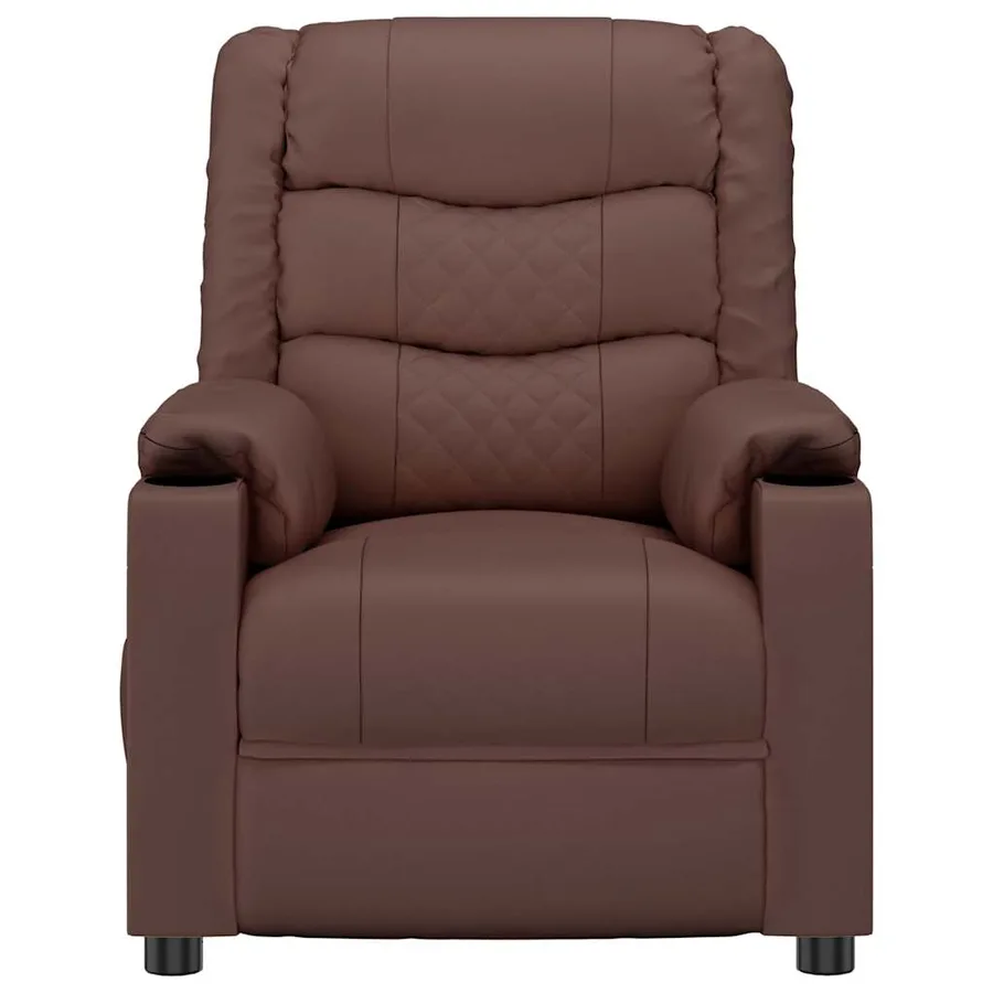 Fauteuil de massage électrique Marron Similicuir - 4