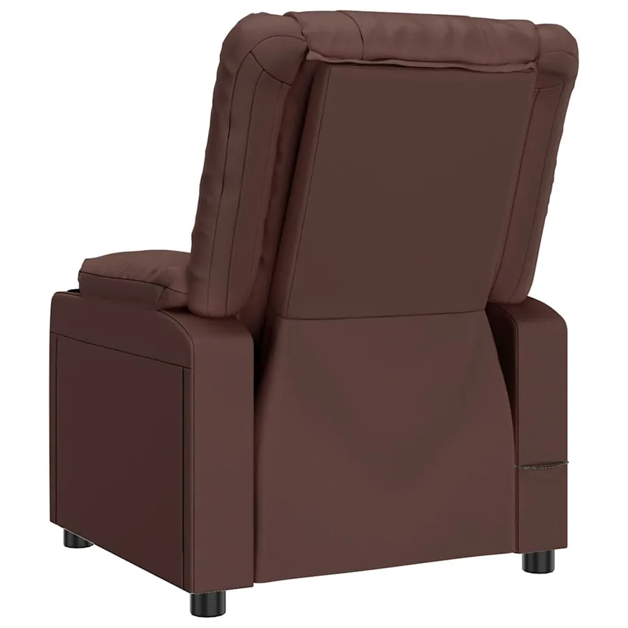 Fauteuil de massage électrique Marron Similicuir - 6