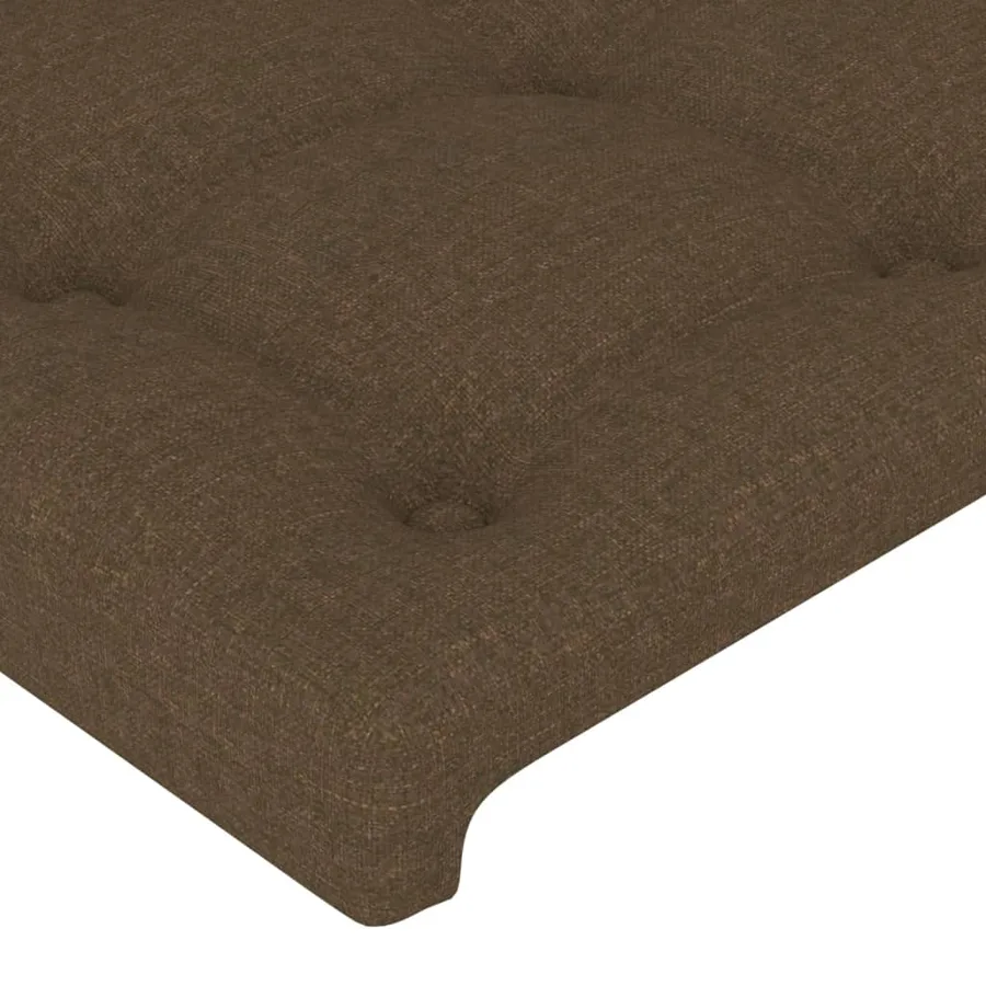 Tête de lit à LED Marron Foncé 144x5x78/88 cm Tissu - 5