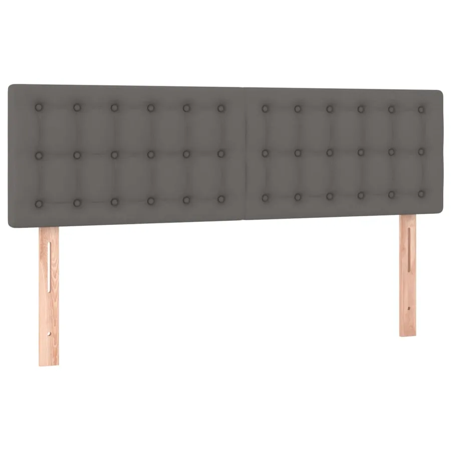 Têtes de lit Gris 144x5x78/88 cm Similicuir - 2