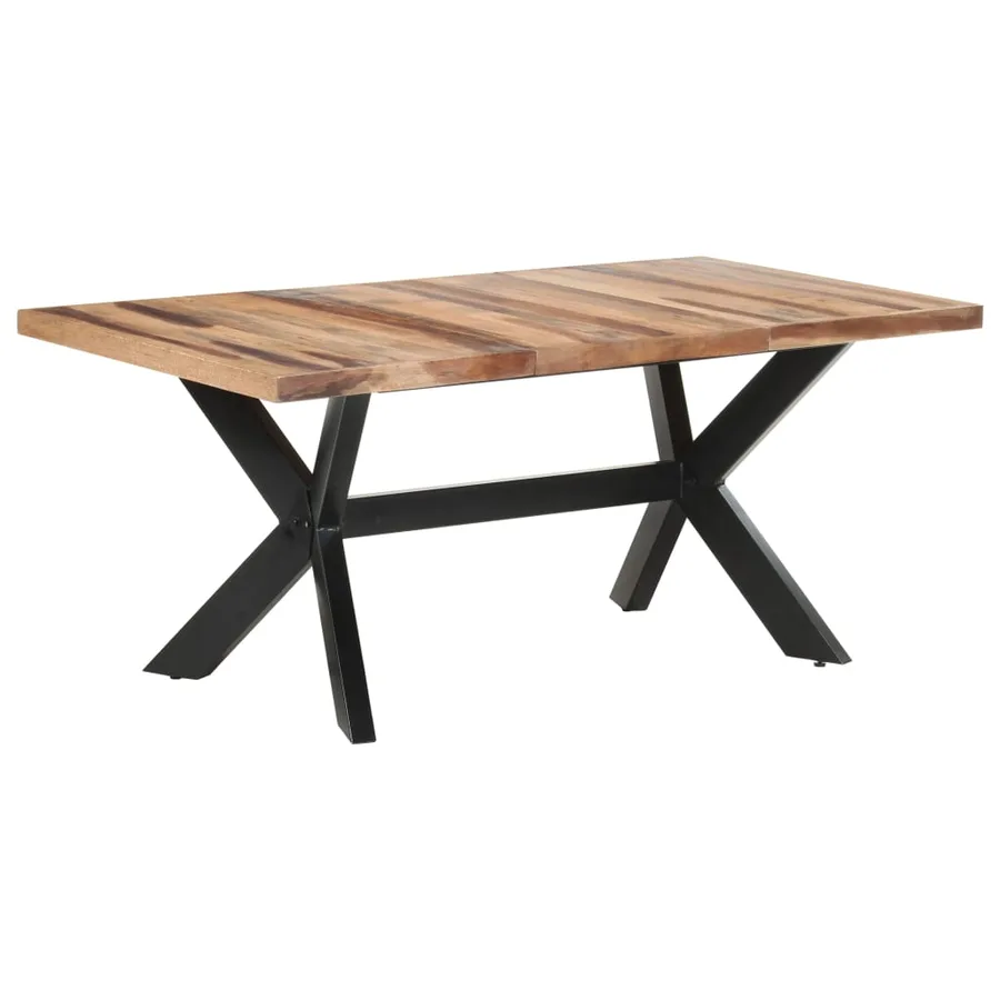 Table de salle à manger 180x90x75 cm Bois avec finition miel - 9