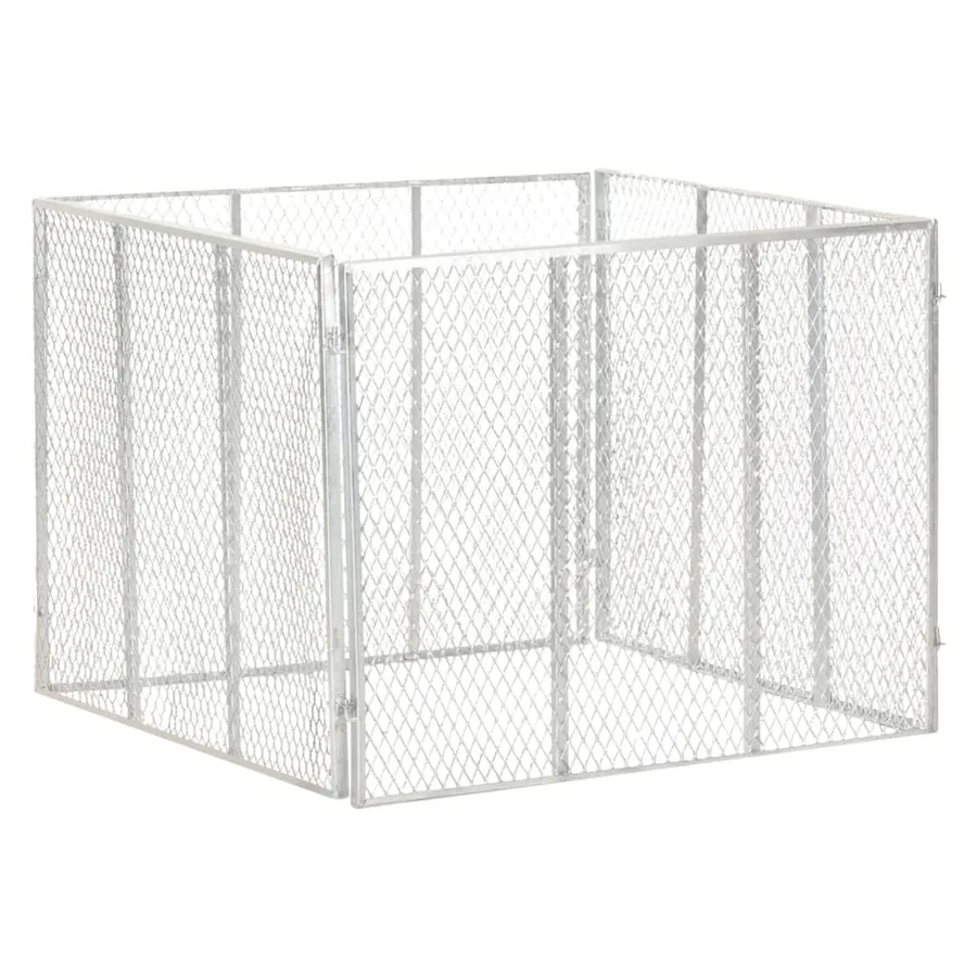 Composteur de jardin 100x100x77 cm Fer galvanisé