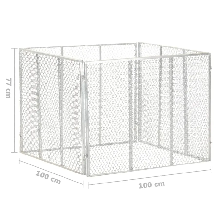 Composteur de jardin 100x100x77 cm Fer galvanisé - 6