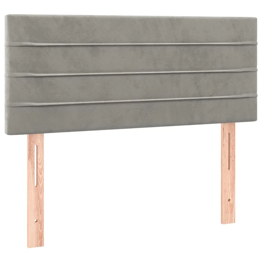 Tête de lit à LED Gris clair 80x5x78/88 cm Velours - 4