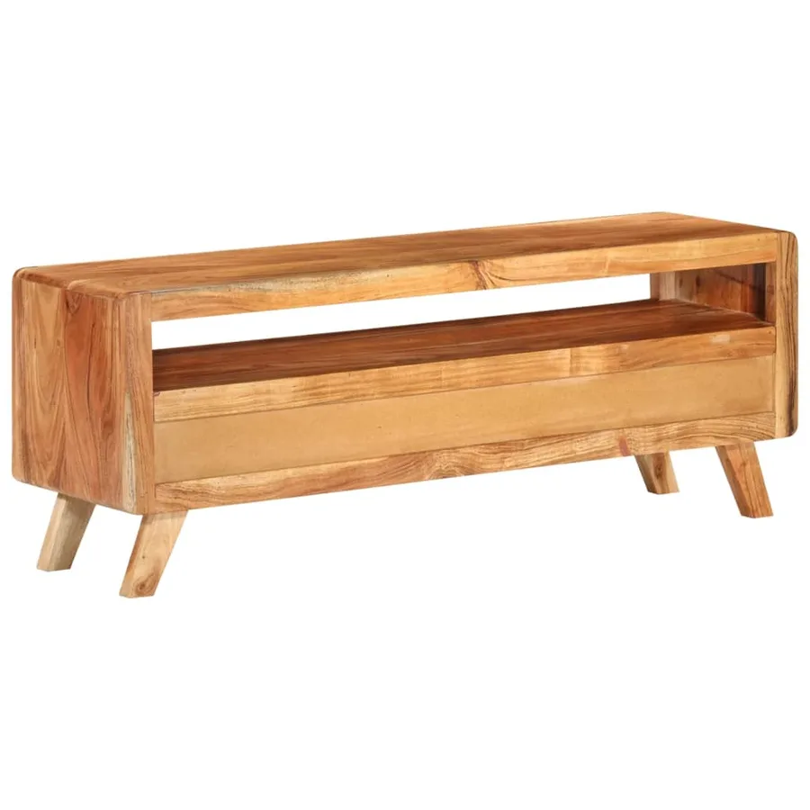 Meuble TV 110x30x40 cm Bois d'acacia massif - 4