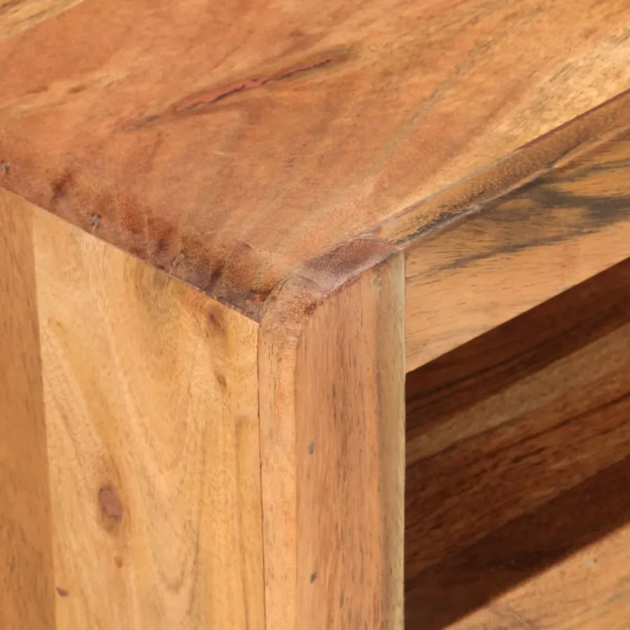 Meuble TV 110x30x40 cm Bois d'acacia massif - 5