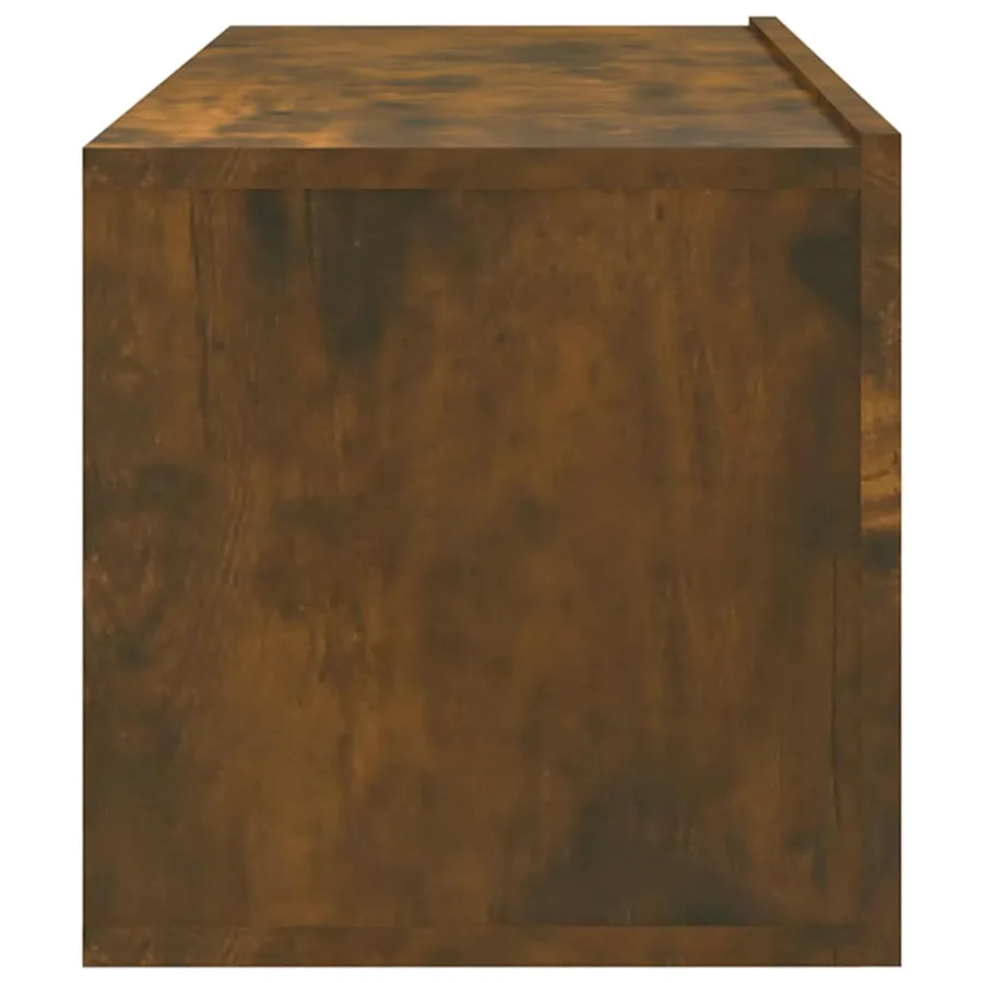 Meubles TV muraux 2pcs chêne fumé 100x30x30cm bois d'ingénierie - 8