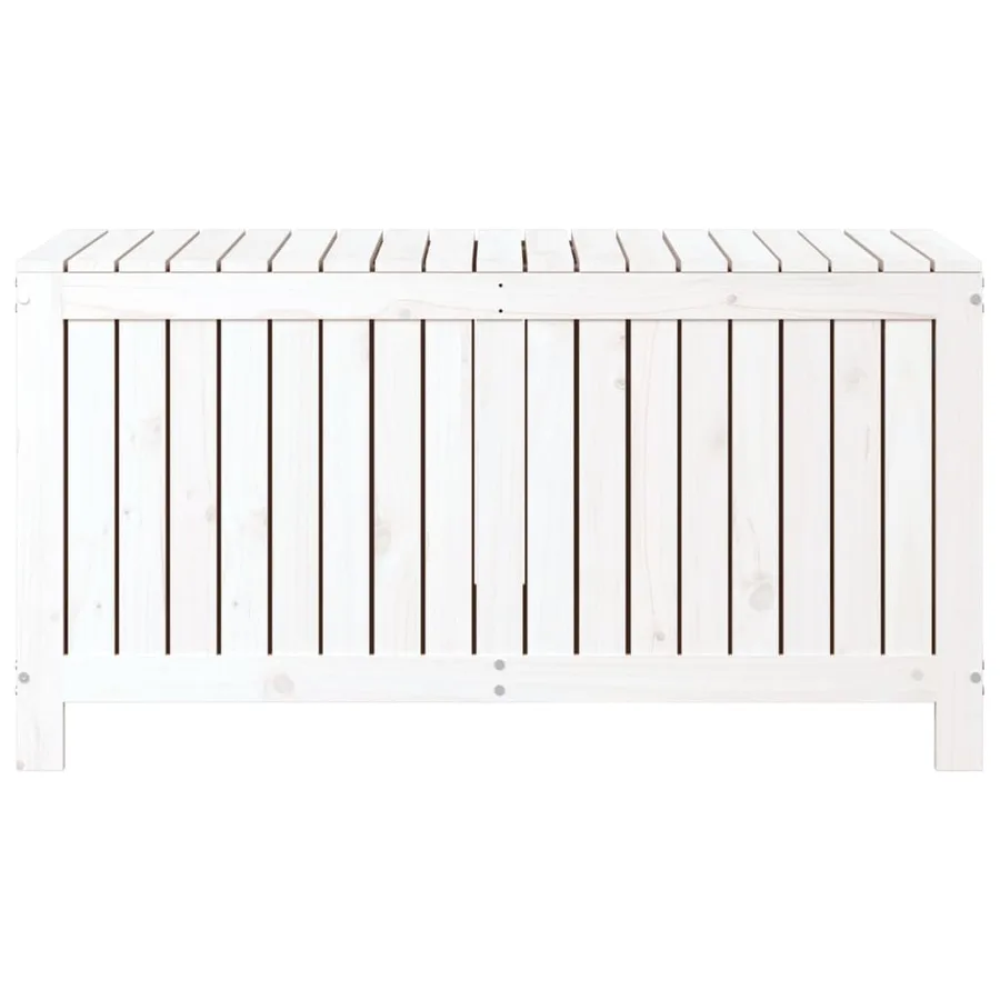 Boîte de rangement de jardin Blanc 121x55x64 cm Bois de pin - 6