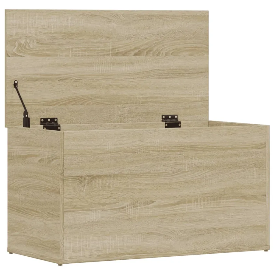 Coffre de rangement Chêne sonoma 84x42x46 cm Bois d'ingénierie - 7