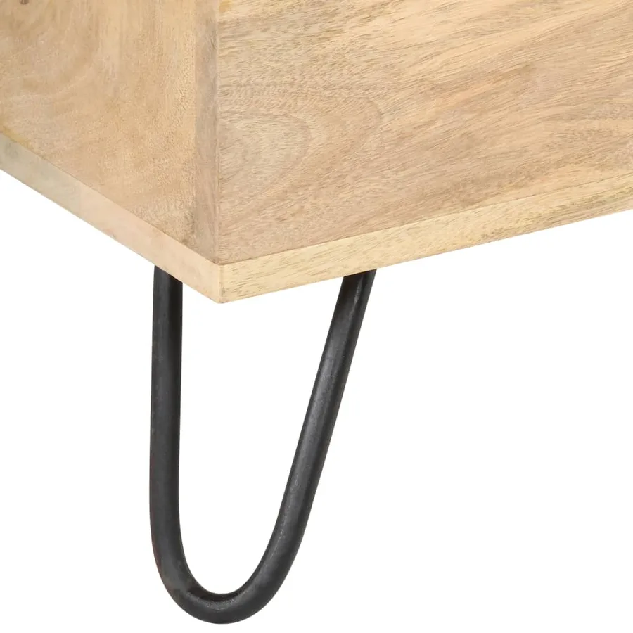 Coffre 90x40x45 cm Bois solide de manguier - 7