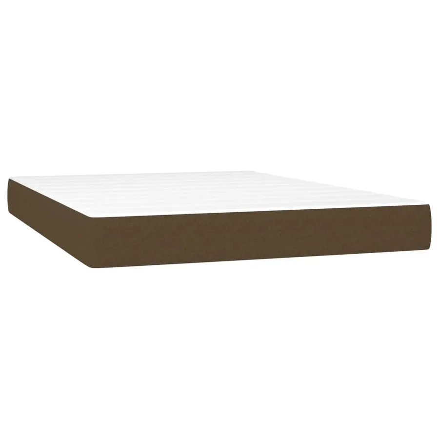 Matelas de lit à ressorts ensachés fermeté moyenne Marron foncé 140x190x20 cm - 2