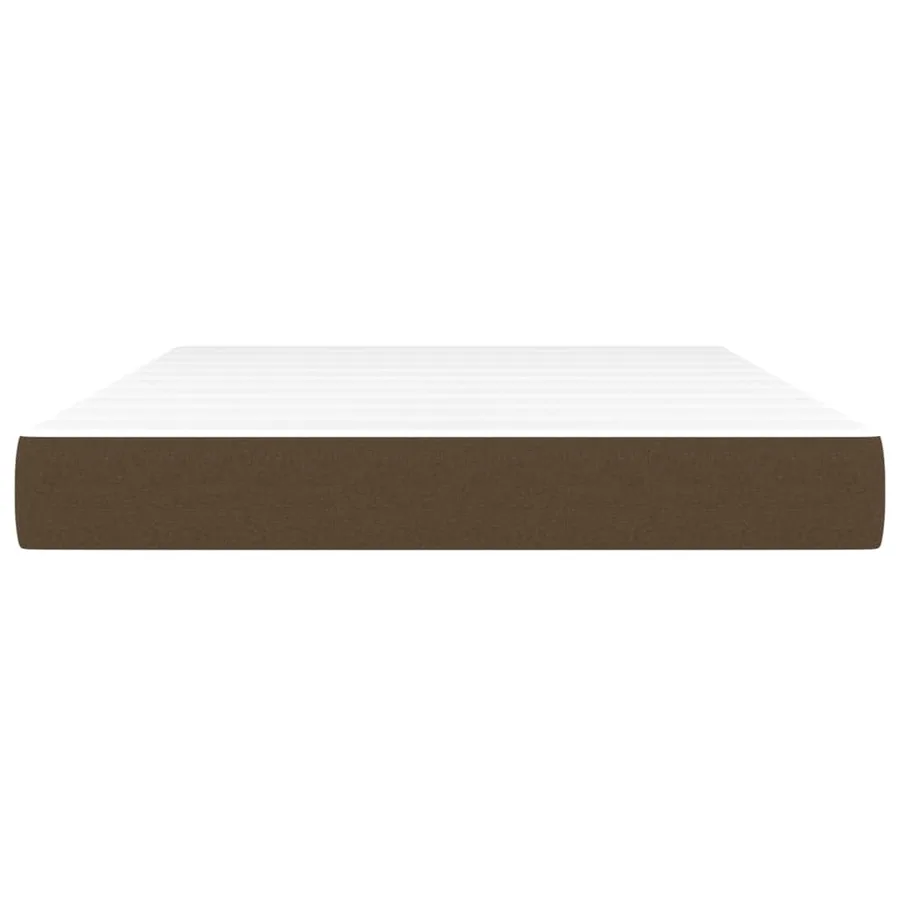 Matelas de lit à ressorts ensachés fermeté moyenne Marron foncé 140x190x20 cm - 3