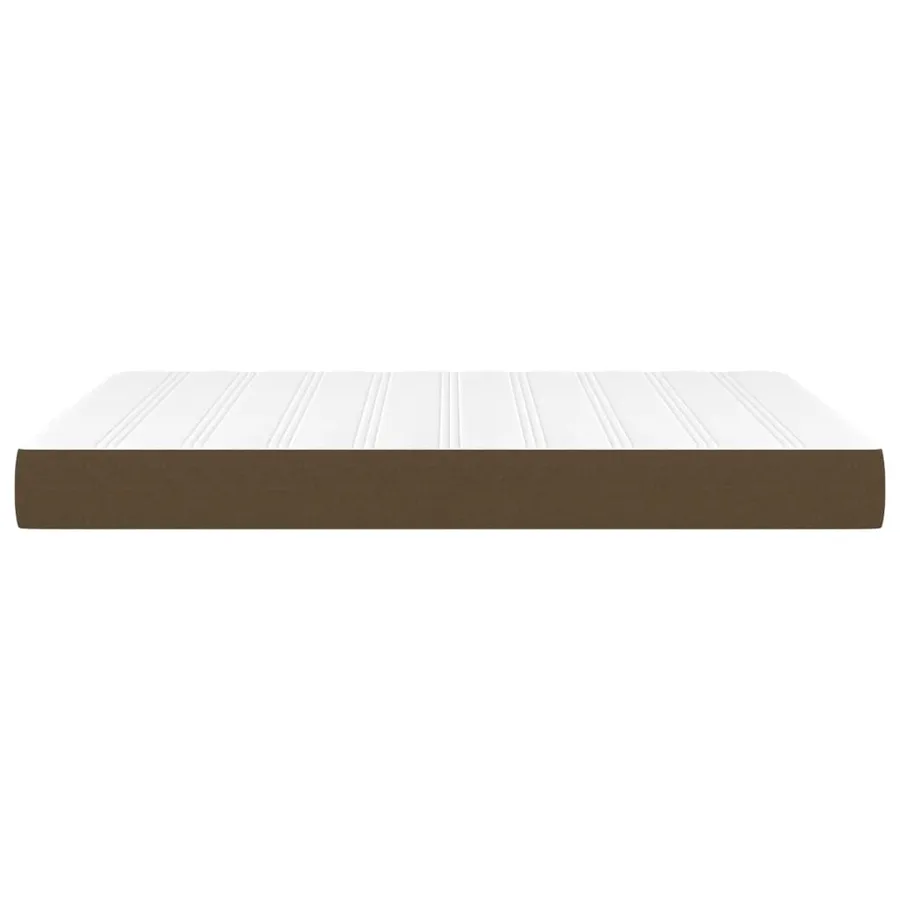 Matelas de lit à ressorts ensachés fermeté moyenne Marron foncé 140x190x20 cm - 4