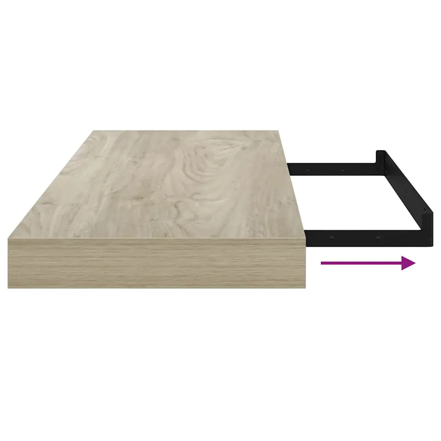 Étagères murales flottantes 4 pcs chêne 60x23,5x3,8 cm MDF - 11