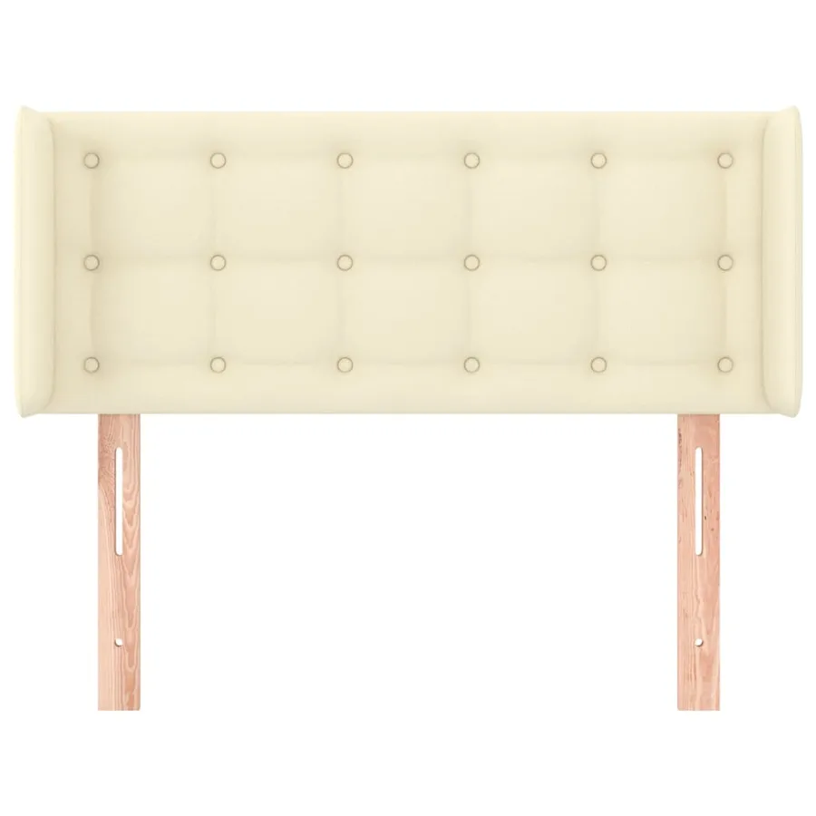 Tête de lit avec oreilles Crème 93x16x78/88 cm Similicuir - 3