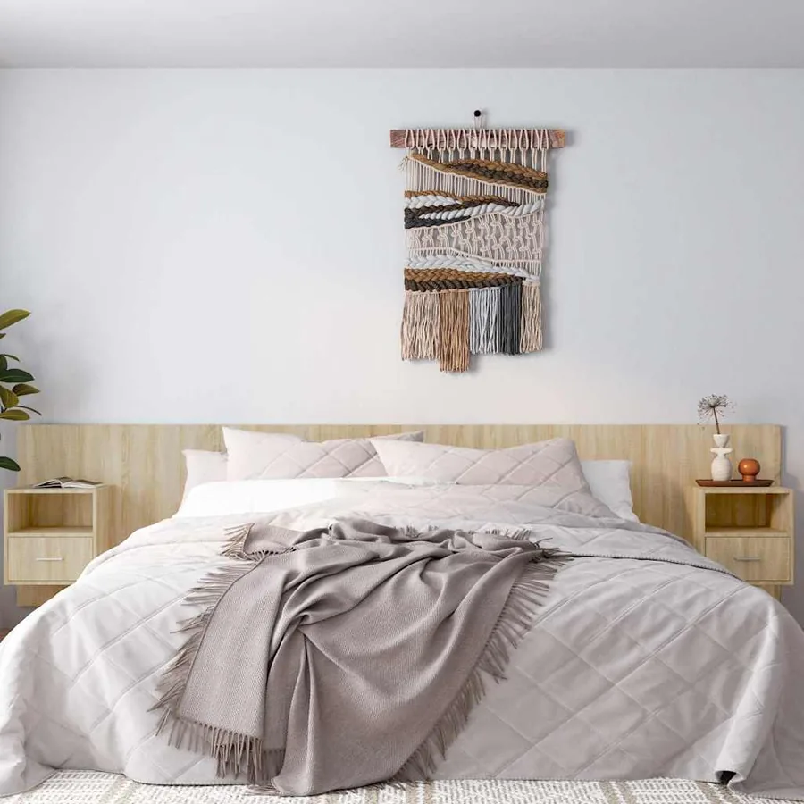 Tête de lit avec armoires Chêne sonoma Bois d'ingénierie