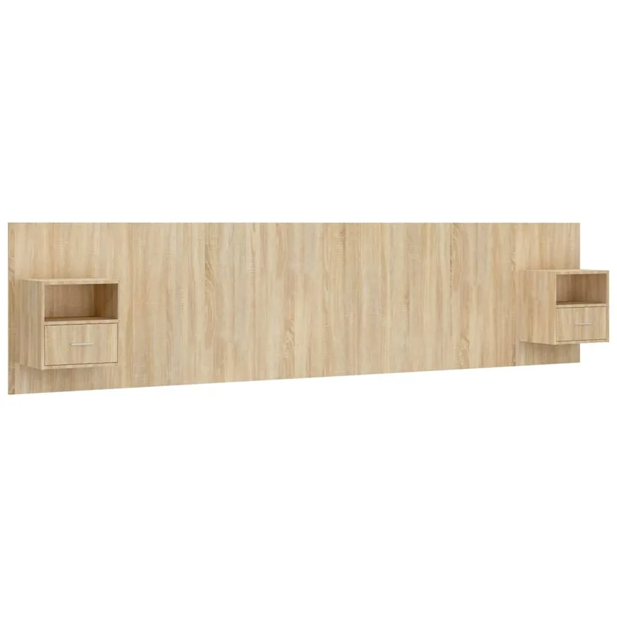 Tête de lit avec armoires Chêne sonoma Bois d'ingénierie - 2
