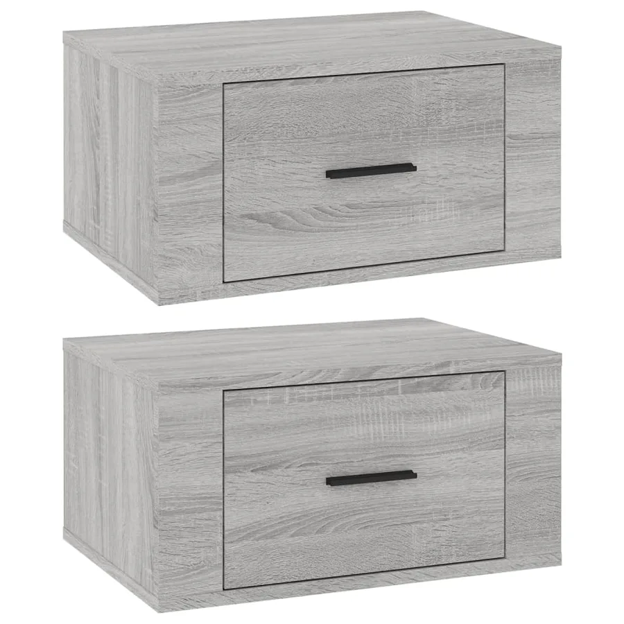 Tables de chevet murales 2 pcs Sonoma gris 50x36x25 cm - 2