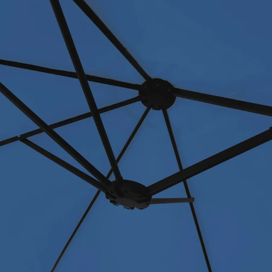 Parasol de jardin à double tête bleu azuré 449x265 cm - 6