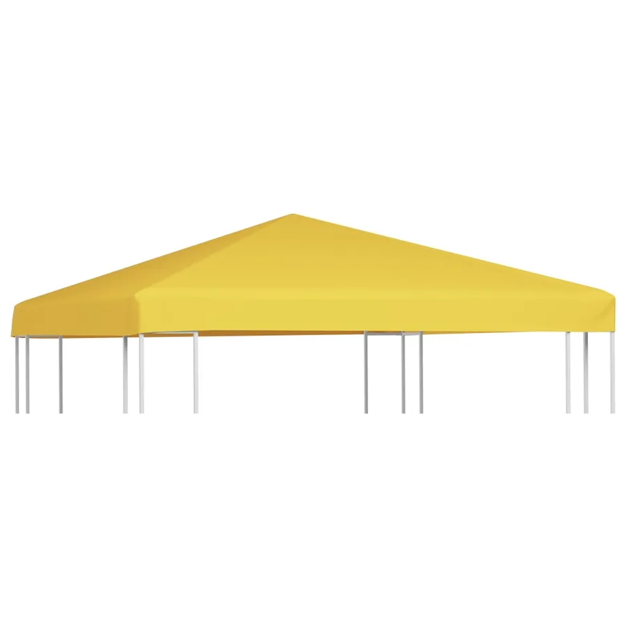 Toile de toit de belvédère 270 g/m² 3x3 m Jaune - 2
