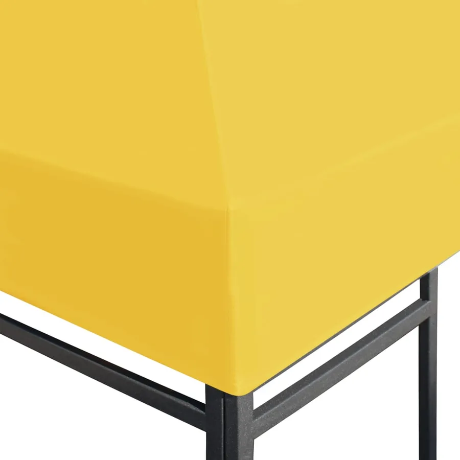 Toile de toit de belvédère 270 g/m² 3x3 m Jaune - 5