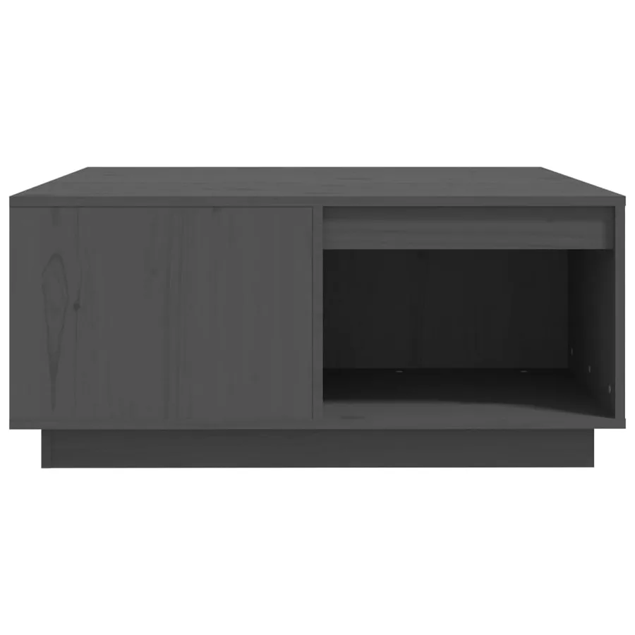 Table basse Gris 80x81x36,5 cm Bois massif de pin - 5