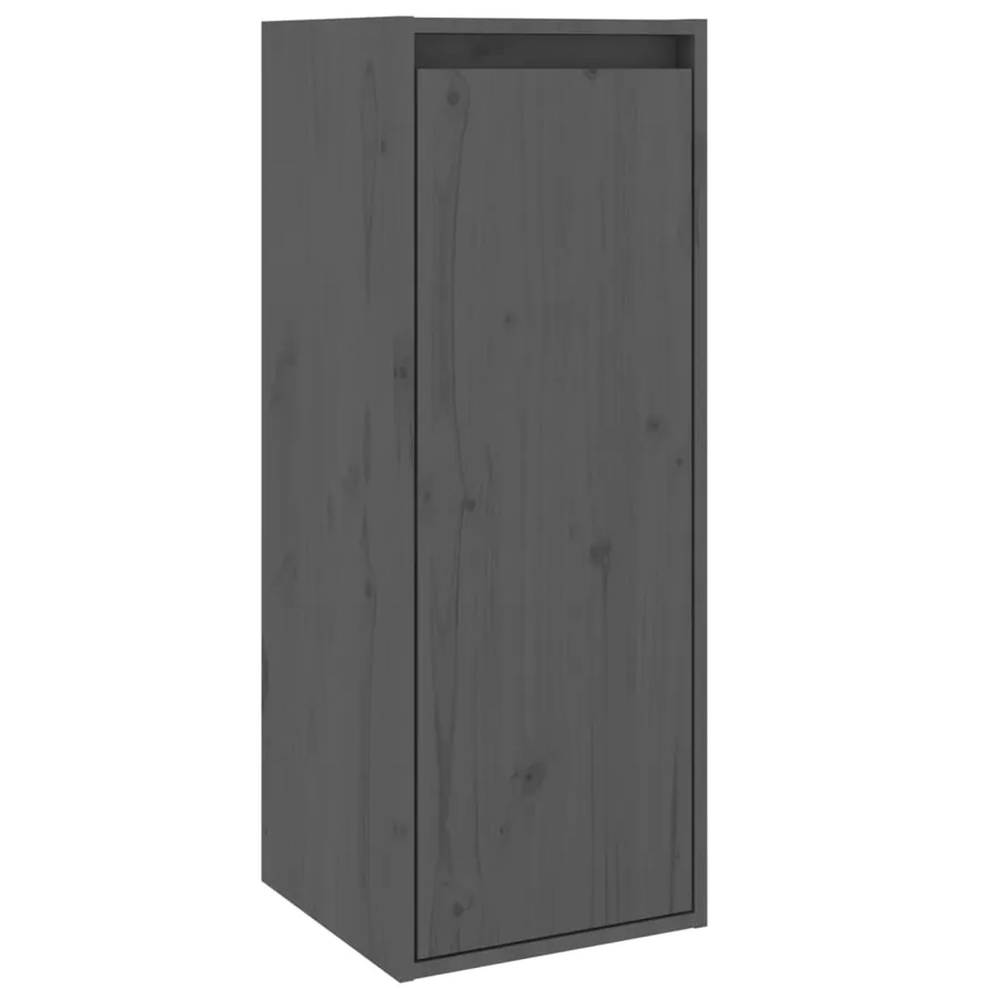 Armoire murale Gris 30x30x80 cm Bois de pin massif - 2