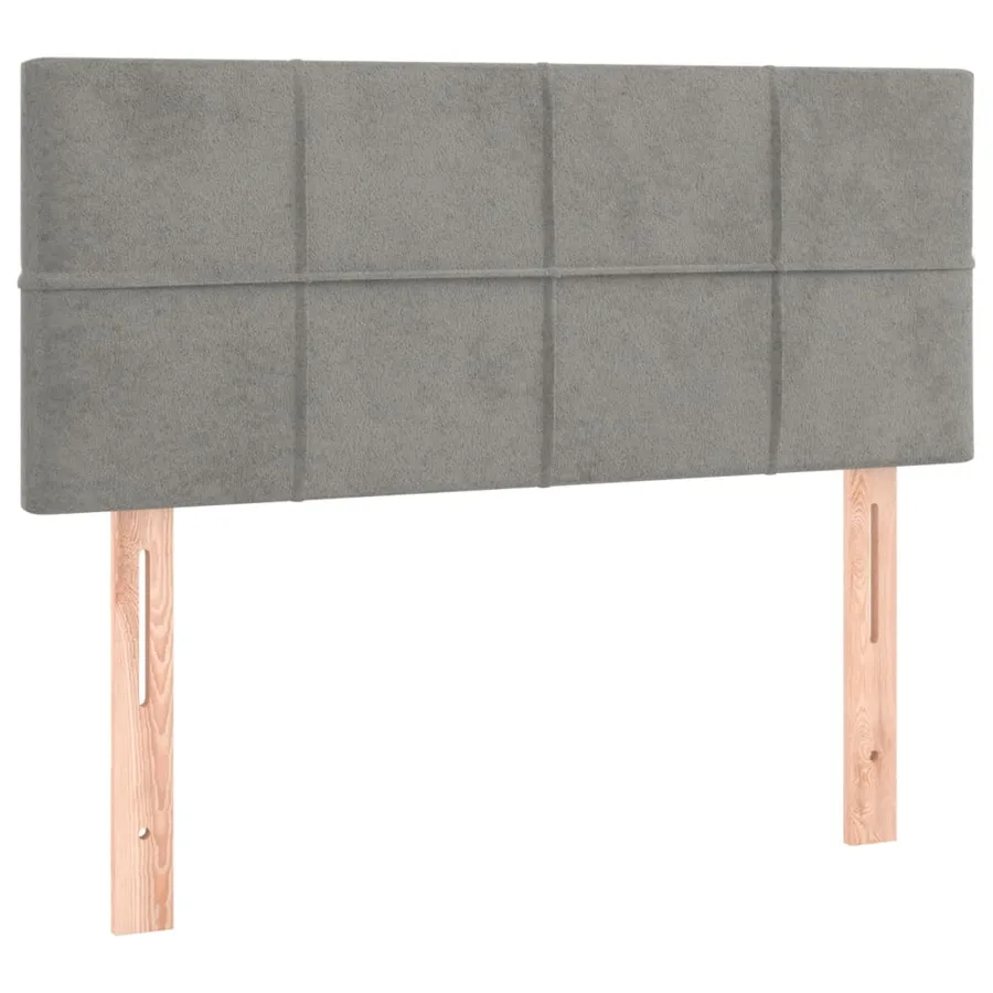 Tête de lit à LED Gris clair 90x5x78/88 cm Velours - 4