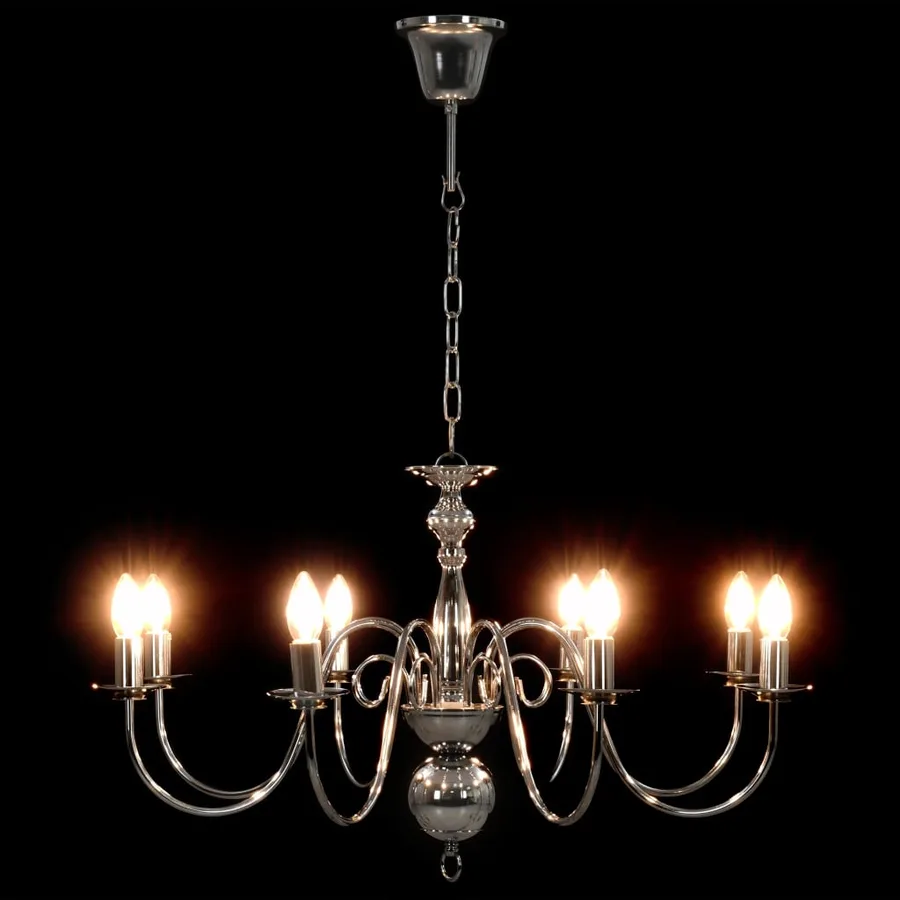 Lustre Argenté 8 ampoules E14 - 6