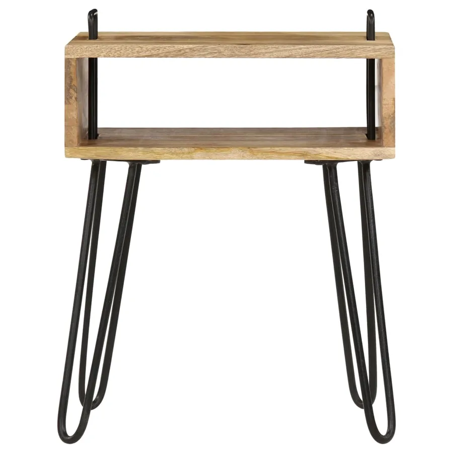 Table de chevet Bois de manguier massif 40x34x47 cm - 2