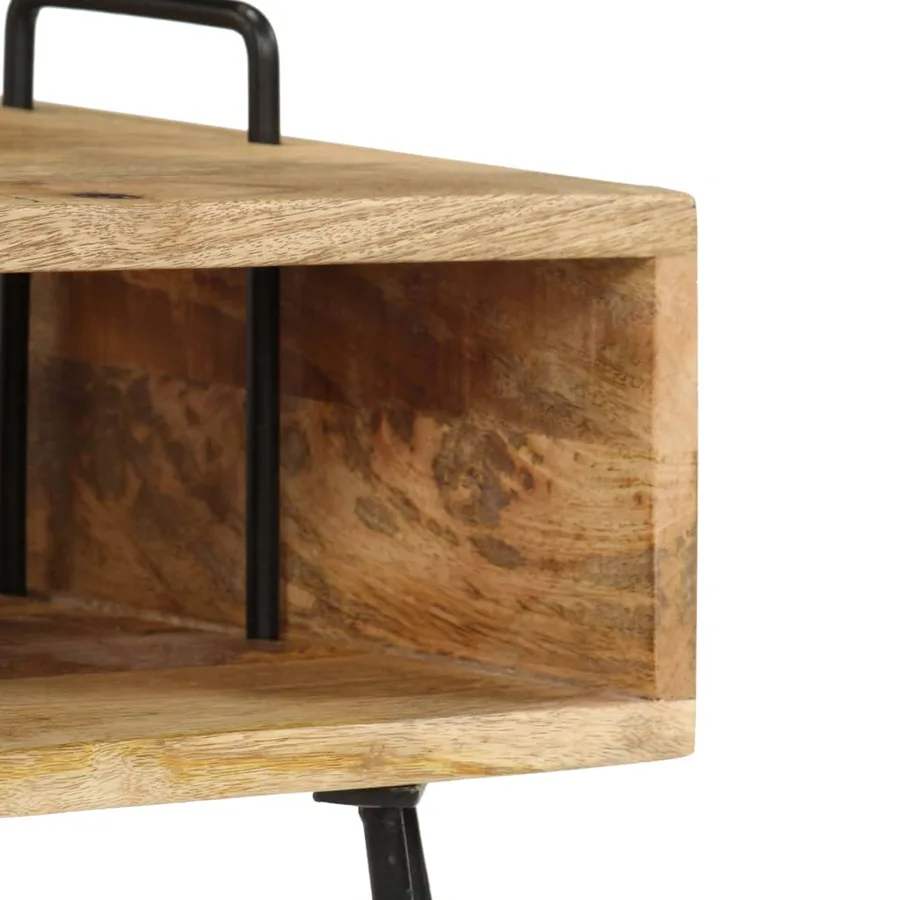 Table de chevet Bois de manguier massif 40x34x47 cm - 5