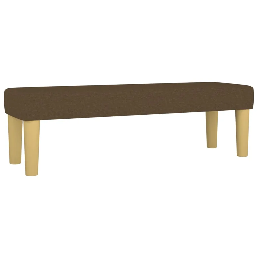 Banc Marron foncé 100x30x30 cm Tissu - 2