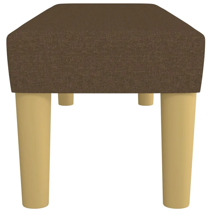 Banc Marron foncé 100x30x30 cm Tissu - 4