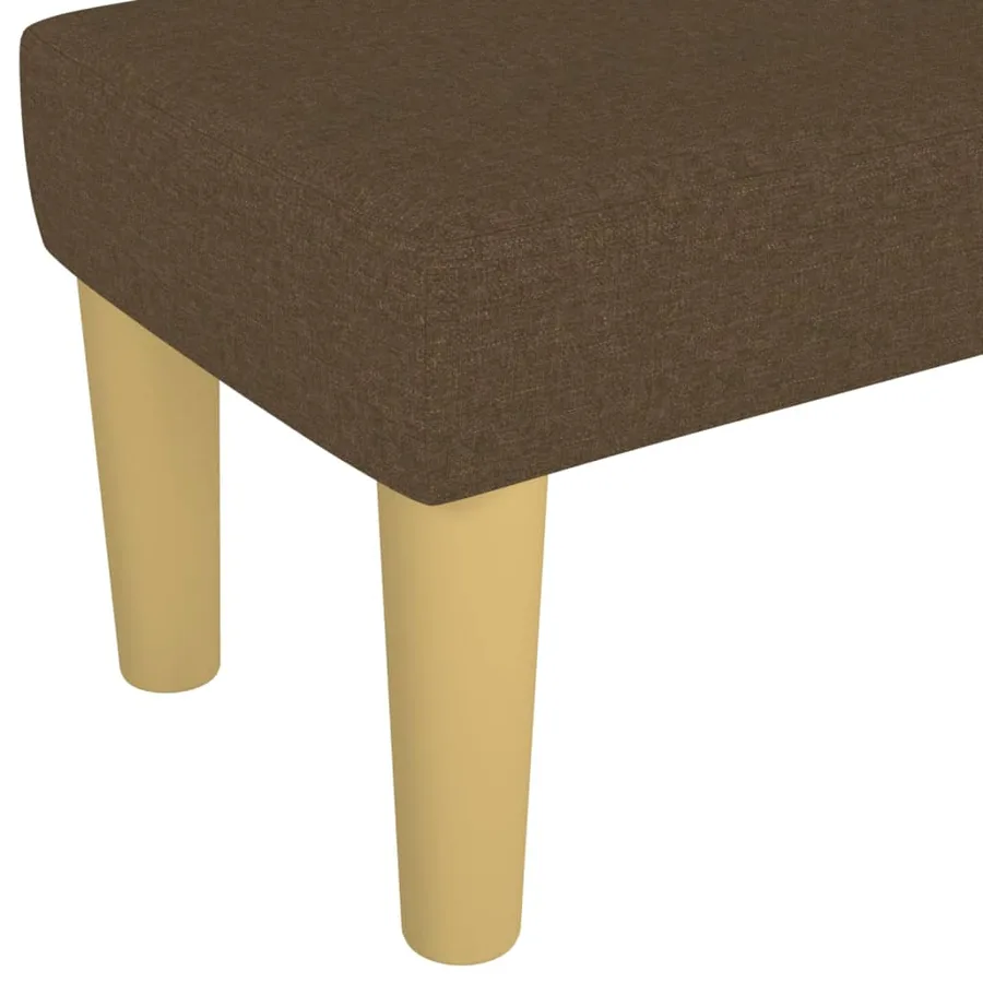 Banc Marron foncé 100x30x30 cm Tissu - 5