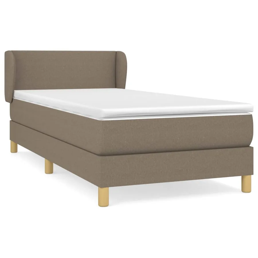 Sommier à lattes de lit avec matelas Taupe 80x200 cm Tissu - 2