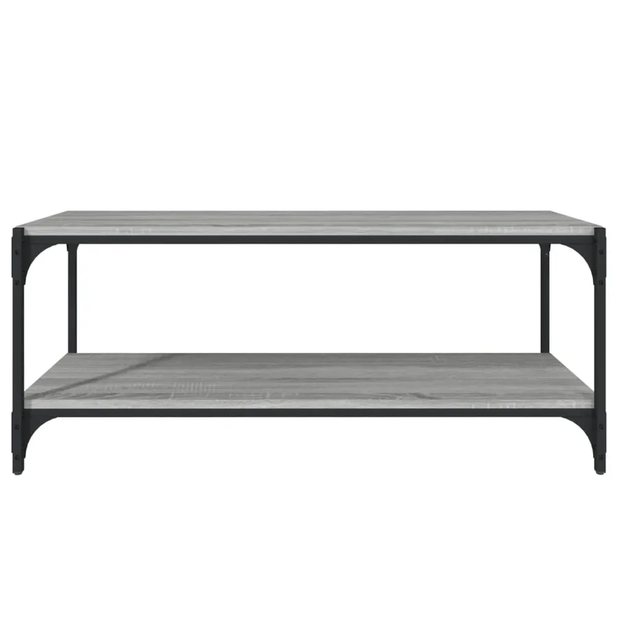 Meuble TV Sonoma gris 100x33x41 cm Bois d'ingénierie et acier - 4